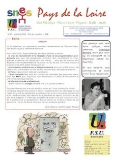 Bulletin SNES Pays de Loire n°47 oct 2023