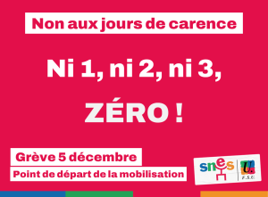 La mobilisation commence le 5 décembre !