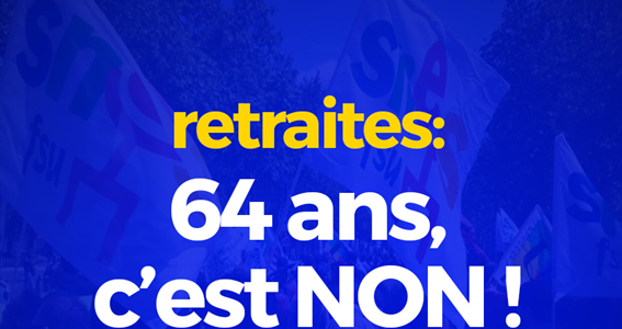 Jeudi 19 janvier : Pour nos retraites, tou·tes dans la rue !