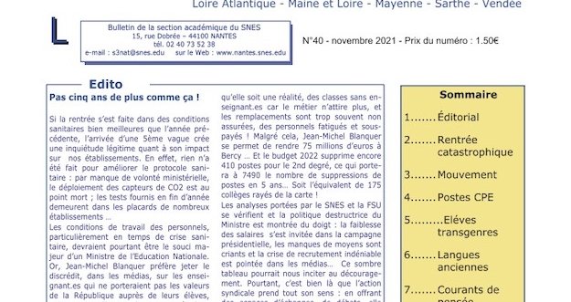 SNES Pays de Loire n° 40