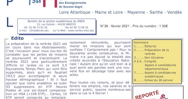 SNES Pays de la Loire n° 36