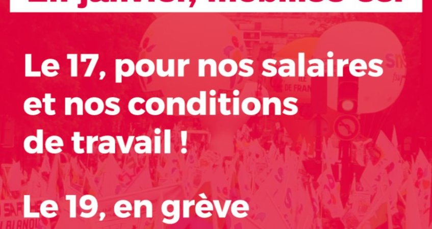 Mardi 17 janvier : un premier rendez-vous pour nos salaires